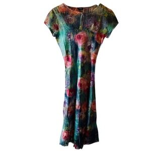Komarov Watercolor Floral Print Dress Size…